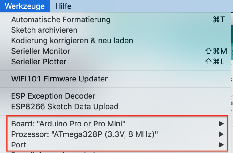 Arduino IDE Settings