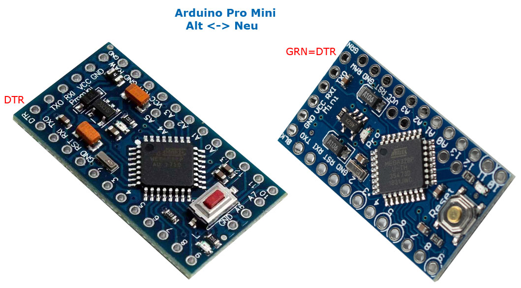 Arduino Pro Mini Alt Neu