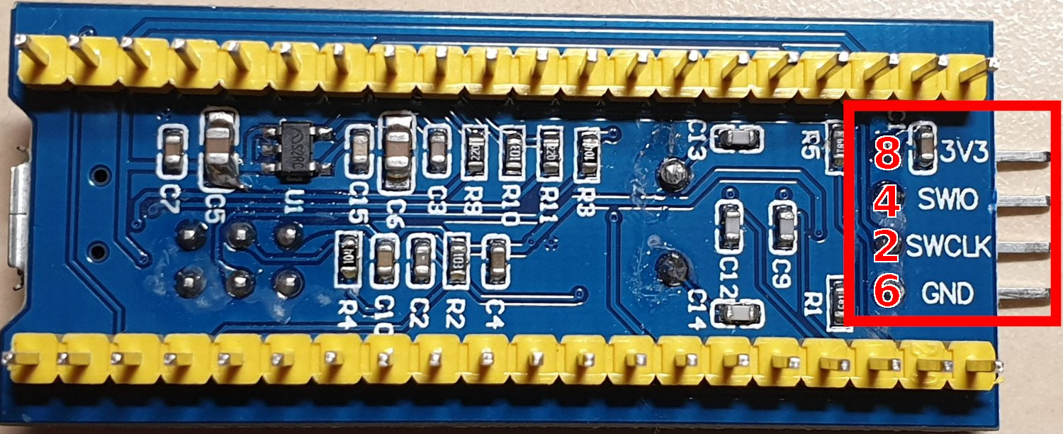 STM32 Bluepill ST-Link connection